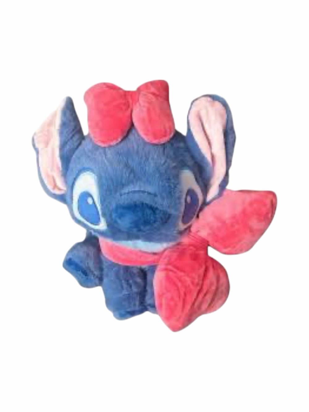 NWT-STITCH-plush with large pink bow